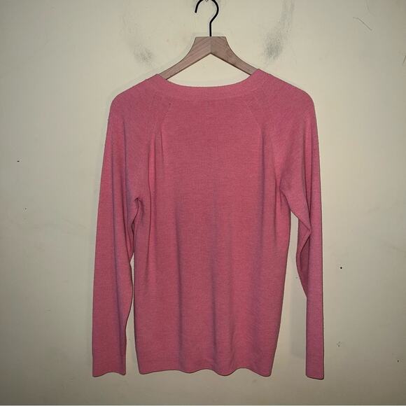 PETER MILLAR mens pink preppy v neck sweater M - Picture 3 of 6